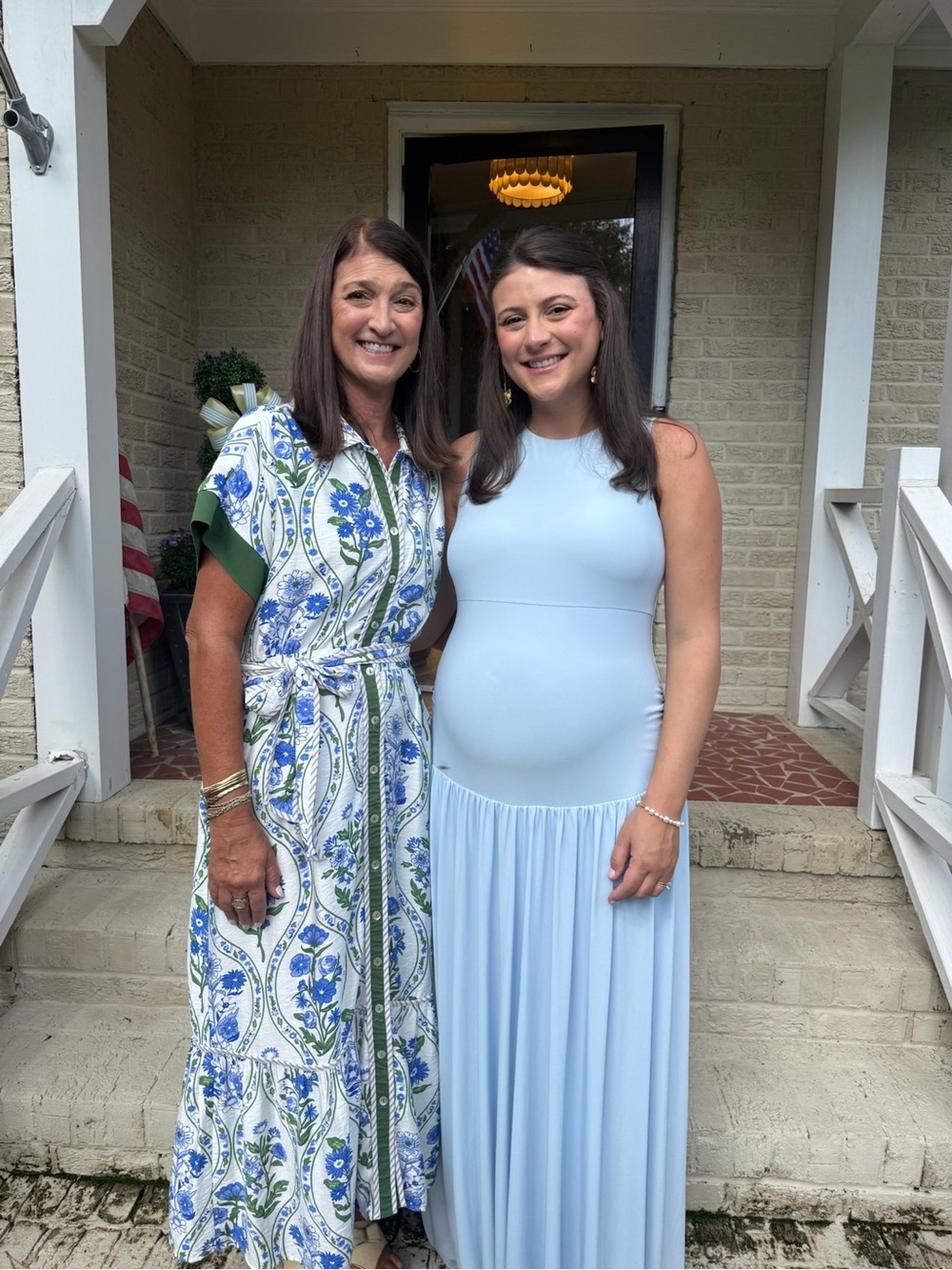 Light Blue Maternity Maxi Dress - Elegant Sleeveless Silhouette